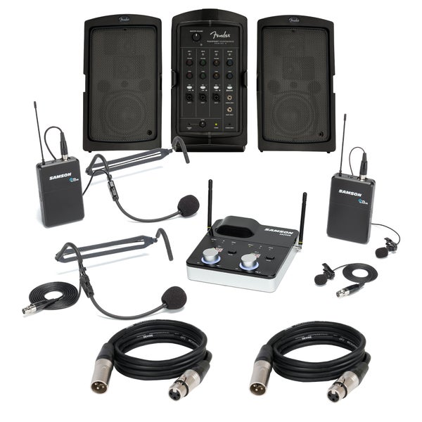 Samson Concert 288m Presentation System met Fender Passport Conference PA (K 470 - 494 MHz)