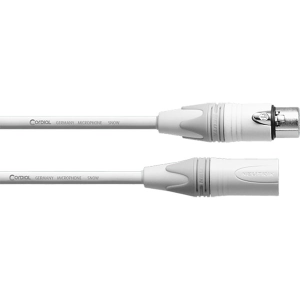 Cordial CXM10FM-SNOW ENCORE XLR male - XLR female signaalkabel 10 meter wit