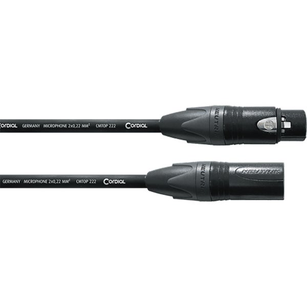 Cordial CSM5FM-GOLD ENCORE XLR male - XLR female signaalkabel 5 meter zwart