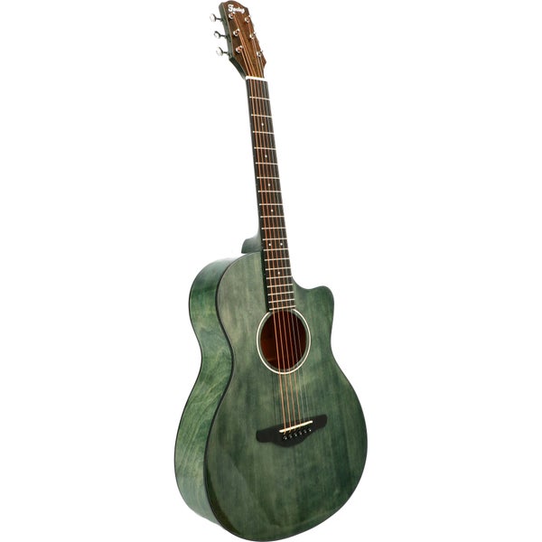 Fazley W120-CPGR ColourTune akoestische westerngitaar met cutaway groen met gigbag