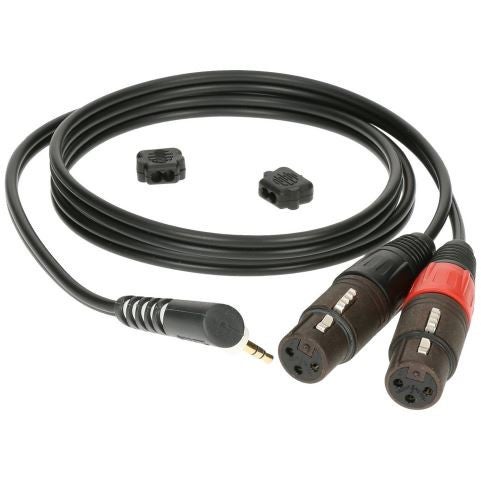 Klotz AY8A0200 verloopkabel 3.5 mm jack haaks - 2x XLR female 2 meter