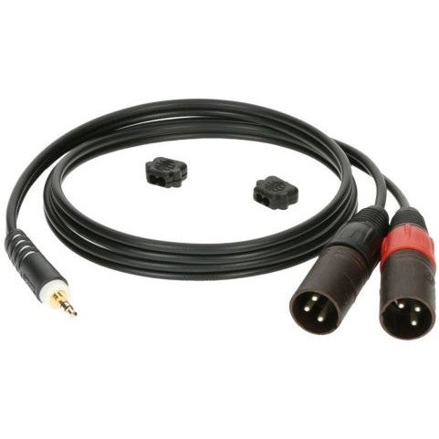 Klotz AY9-0300 verloopkabel 3.5 mm jack recht - 2x XLR male 3p 3 meter