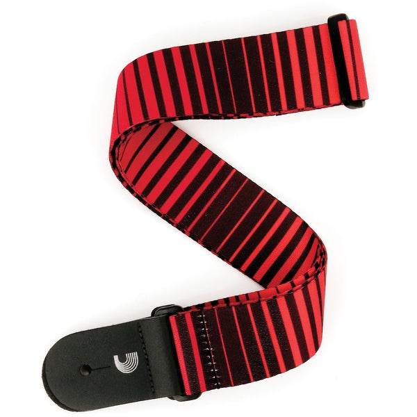 D'Addario P20S1507 gitaarband Optical Art rood met zwart