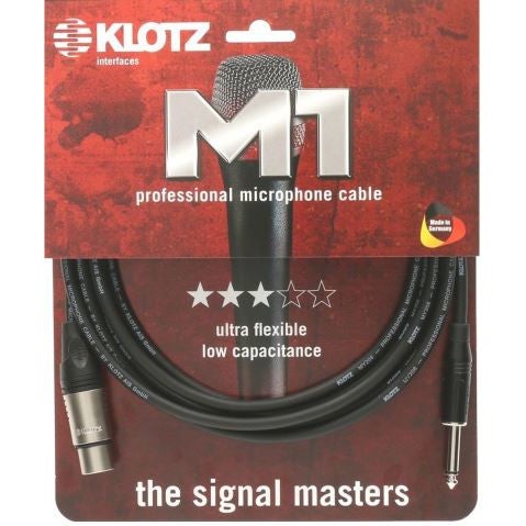 Klotz M1FP1K0300 microfoonkabel 3p XLR female - jack 6.35 mm male 3 m