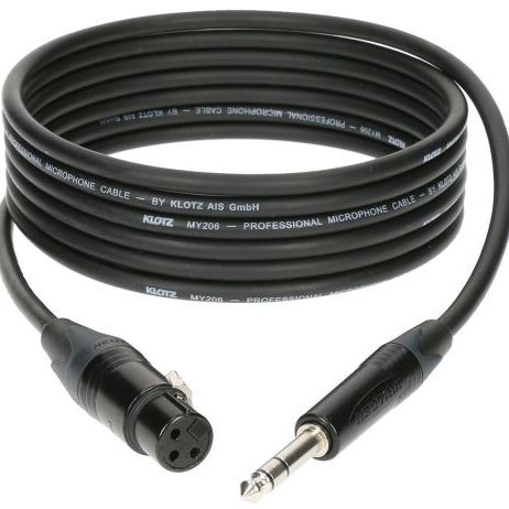 Klotz M1FS1B0200 microfoonkabel 3p XLR female - 3p 6.35 mm jack 2 m