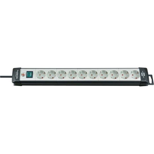 Brennenstuhl Premium-Line 1951500100 stekkerdoos 10-voudig met beveiliging 3m zw/gr