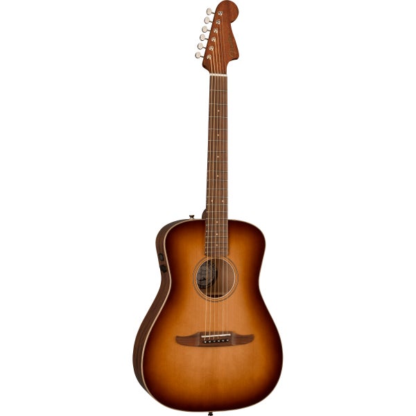 Fender Malibu Classic Gloss Aged Cognac Burst elektrisch-akoestische westerngitaar met gigbag