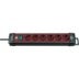 Brennenstuhl Premium-Line 1951760100 stekkerdoos 6-voudig bevestigbaar 3m zw/bor