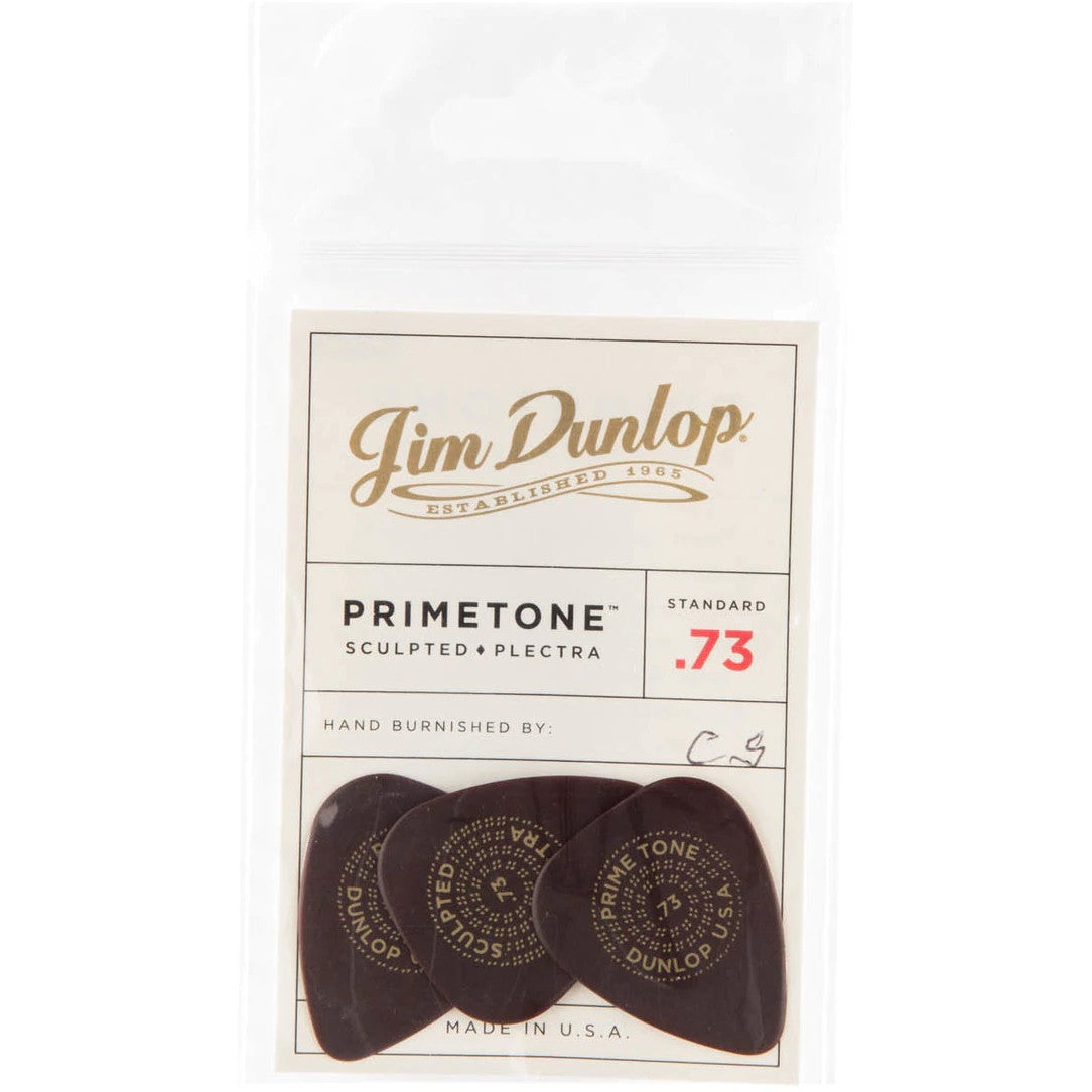Dunlop 511P073 Primetone Standard Smooth Pick 0.73 mm Plectrums (Pack of 3)