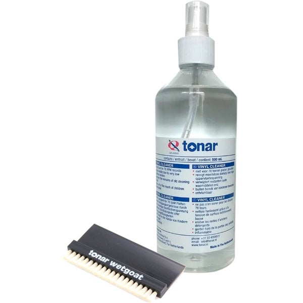 Tonar Wetgoat platenborstel met schoonmaakoplossing