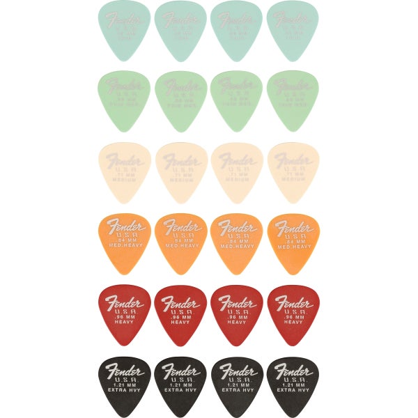 Fender Dura-Tone 351 Picks 24 Mix plectrumset