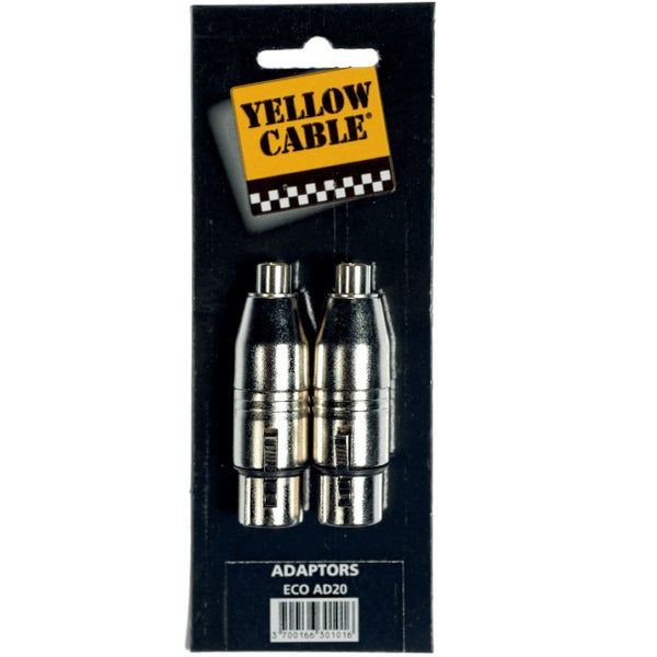 Yellow Cable AD20 RCA female - XLR female, verloopplug (2 stuks)