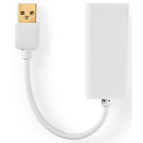 Nedis CCGP60950WT02 adapter USB-A male - RJ45 female 10/100Mbit 0.2 m