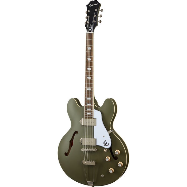 Epiphone Casino Worn Olive Drab semi-akoestische gitaar