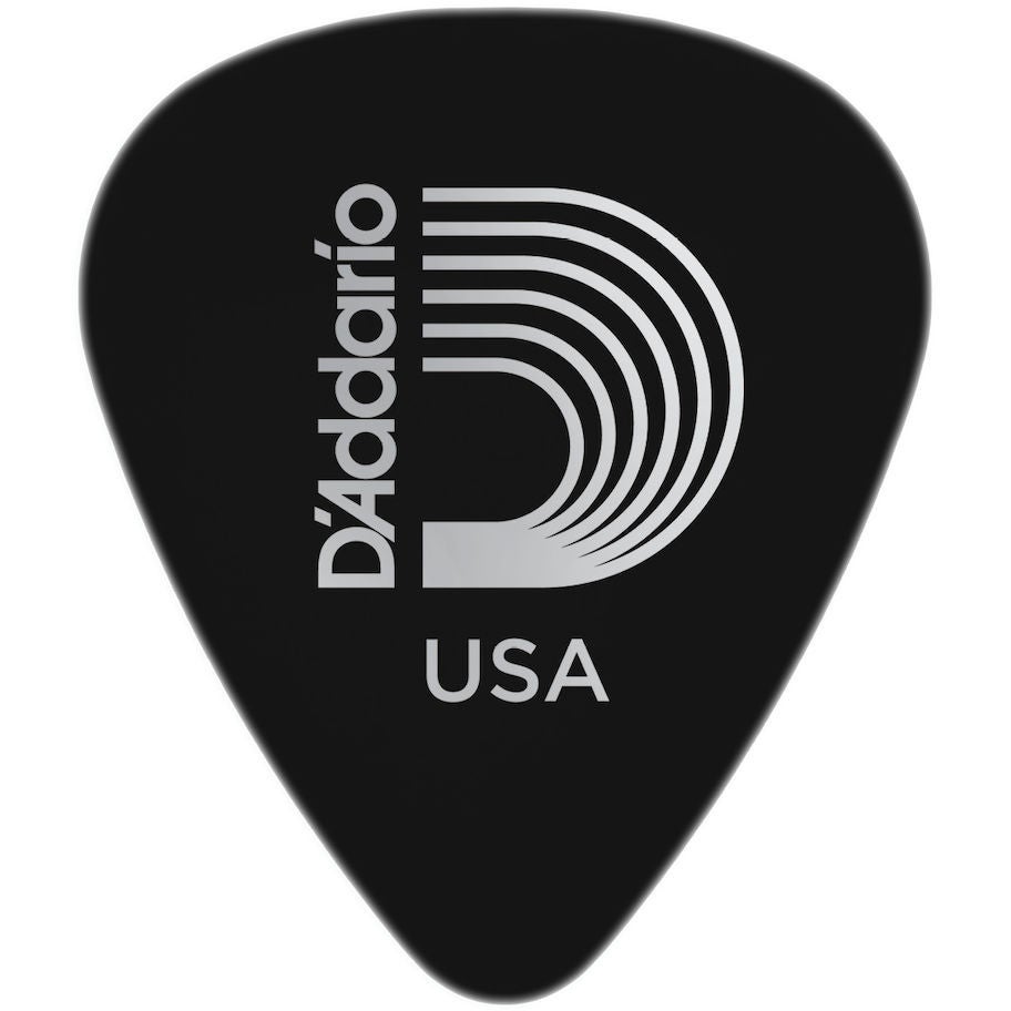 D'Addario 1CBK6-10 Heavy Celluloid Plectrums (Pack of 10, Black)
