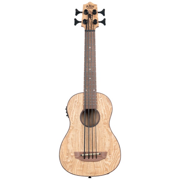 Kala U-Bass Burled Tamo Ash Fretted bas ukelele met gigbag