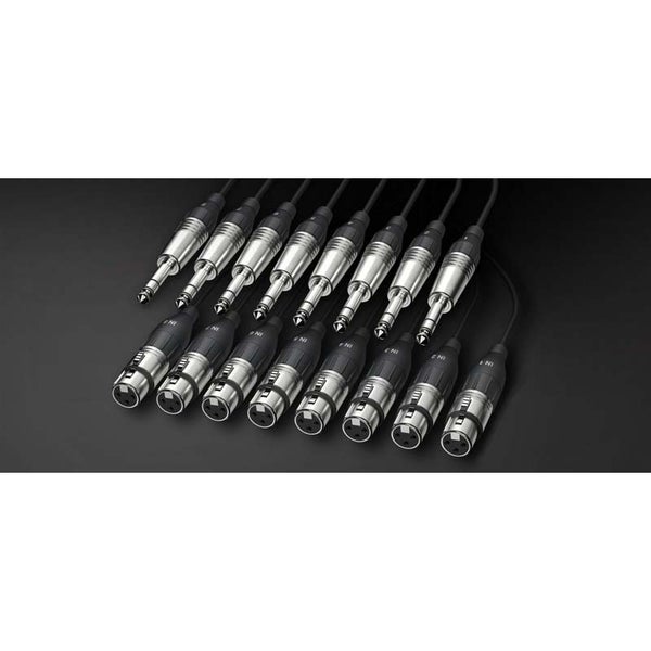Alva X8T8-PRO5 analoge multikabel 8x XLR Female naar 8x TRS 6.3mm 5m