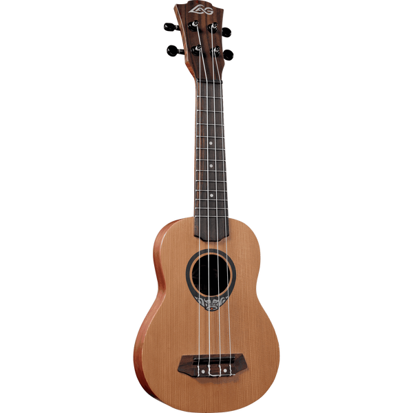 LAG Guitars Tiki Uku 130 TKU130S thinline sopraan ukelele met gigbag
