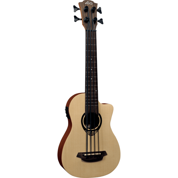 LAG Guitars Travel Tiki 150 TKB150CE Tiki Uku Mini Bass elektrisch-akoestische bas-ukelele met gigbag