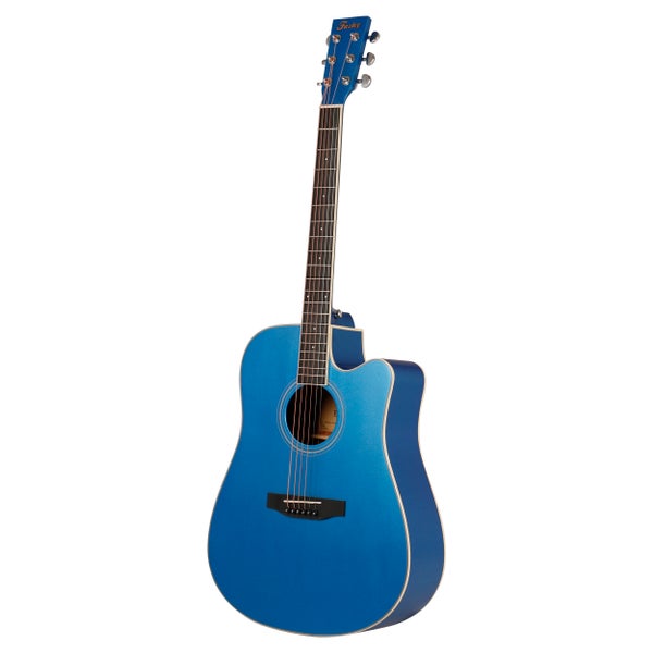 Fazley W90-COL-BL ColourTune akoestische westerngitaar blauw