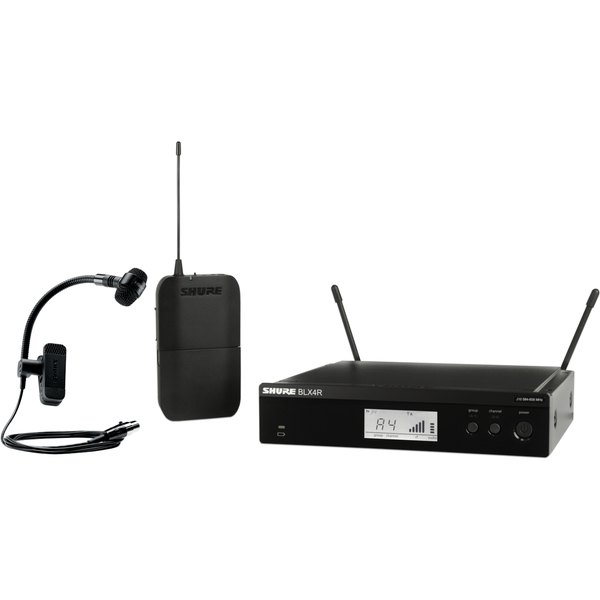 Shure BLX14RE/P98H-K14 draadloos instrumentmicrofoon systeem (614- 638 MHz)