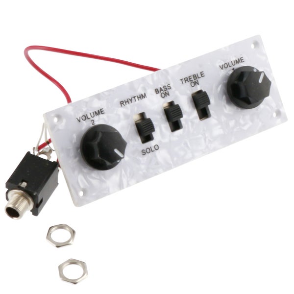 Fazley 10703 controle plate voor vioolbassen wit
