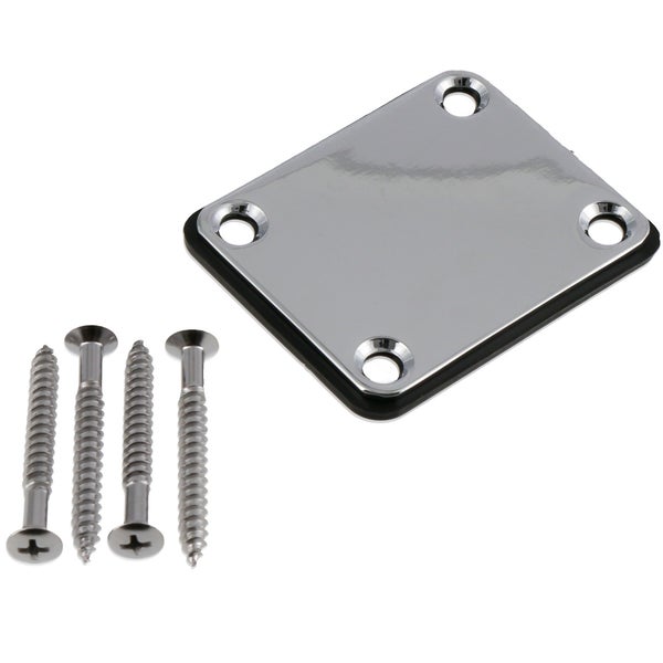 Fazley 10704 neck plate voor gitaar chrome