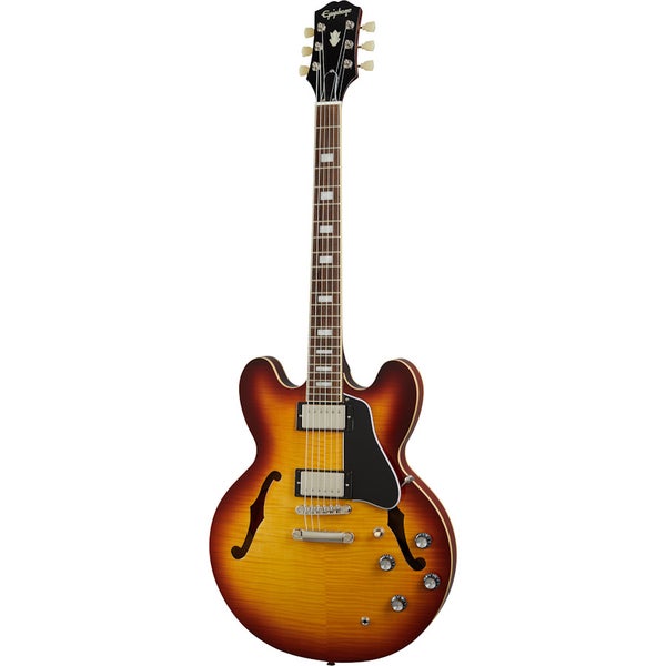 Epiphone ES-335 Figured Raspberry Tea Burst semi-akoestische gitaar