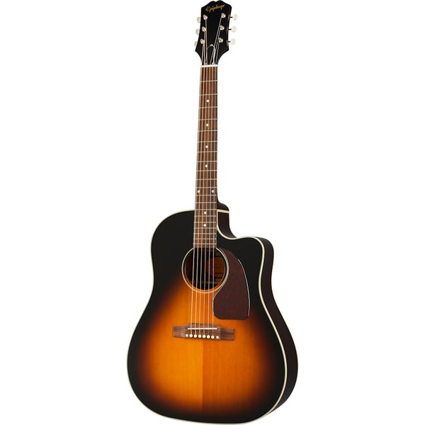 Epiphone Inspired by Gibson J-45 Cutaway Aged Vintage Sunburst Gloss elektrisch-akoestische westerngitaar