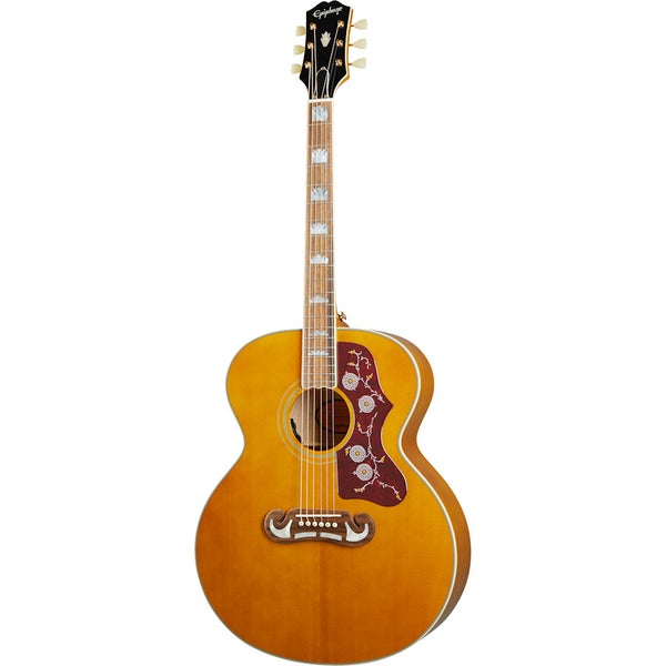 Epiphone Inspired by Gibson J-200 Aged Natural Antique Gloss elektrisch-akoestische westerngitaar