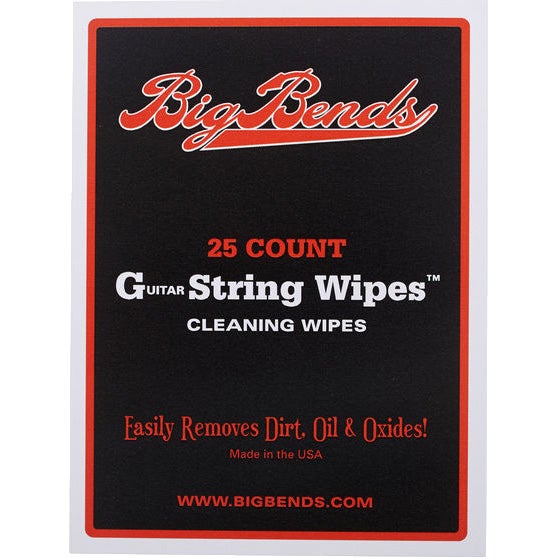 Big Bends Guitar String Wipes 25ct (25 stuks)