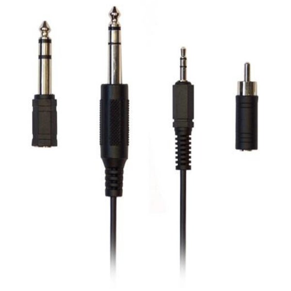 Catchbox Stereocable 6.3 mm TRS verloopkabel met 3.5 mm en RCA adapter
