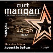 Curt Mangan Phosphor Bronze 14-58 Heavy snarenset voor staalsnarige akoestische gitaar
