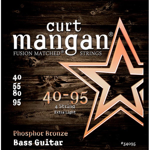Curt Mangan Phosphor Bronze 40-95 snarenset voor akoestische basgitaar