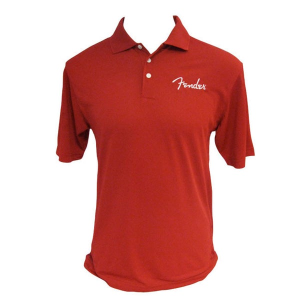 Fender Logo Polo rood maat S