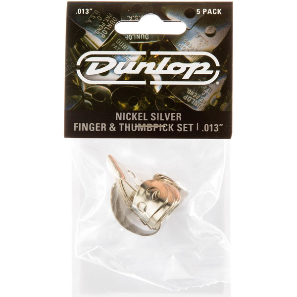 Dunlop 33P013 Nickel Silver Finger & Thumbpicks set vinger- en duimplectrums, 0.013-0.025 inch