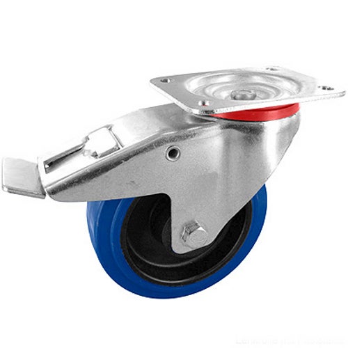 Admiral zwenkwiel 160mm blauw met rem