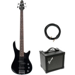 Fazley FMB118 Black elektrische basgitaar + versterker + kabel