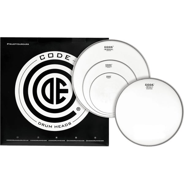 Code Drum Heads TPSIGCTDR Signal Rock Pack 10-12-16 inch coated tomvellen + 14 inch coated snaredrumvel