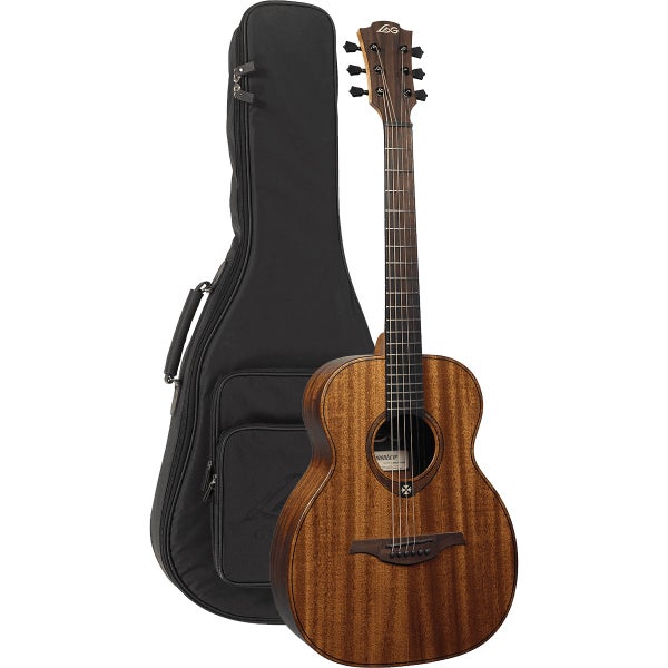 LAG Guitars Tramontane Travel Series Travel-KA Khaya akoestische westerngitaar met gigbag