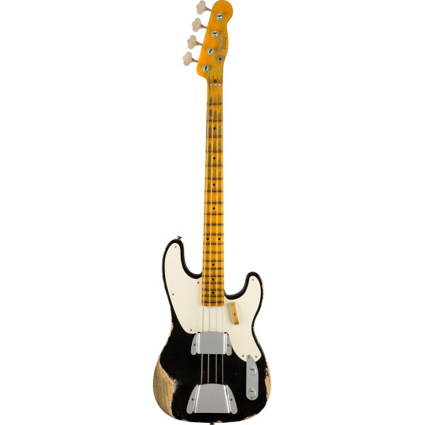 Fender Custom Shop Limited Edition 1951 Precision Bass Heavy Relic Aged Black elektrische basgitaar met koffer