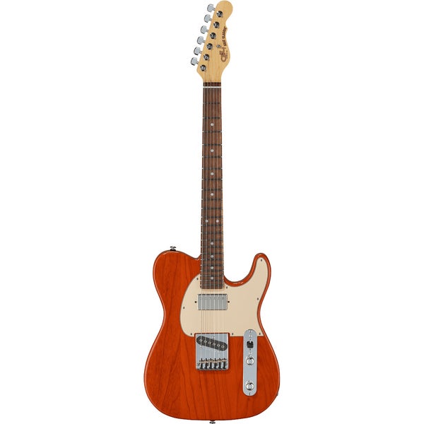 G&L Fullerton Deluxe ASAT Classic Bluesboy Clear Orange RW elektrische gitaar met deluxe gigbag