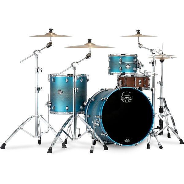 Mapex SE426XHPT Saturn Evolution Hybrid Rock Exotic Azure Burst 3d. shellset