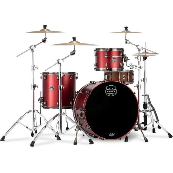 Mapex SE446XHBPA Saturn Evo. Hybrid Rock Powerhouse Tuscan Red 3d. shellset