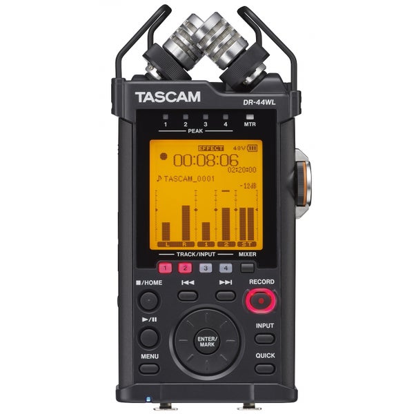 Tascam DR-44WLB 4-sporen field recorder met Wi-Fi