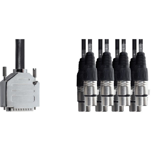 Cordial EFD3DFT multikabel interface sub-D - 8x XLR female 3m