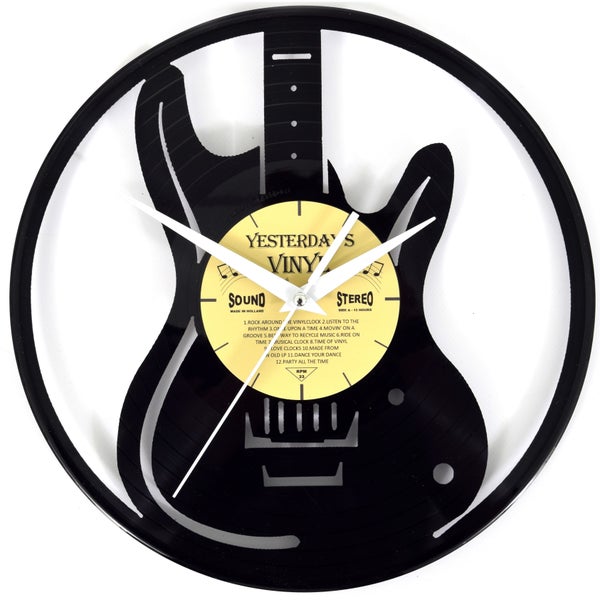 Yesterday's Vinyl Guitar wandklok