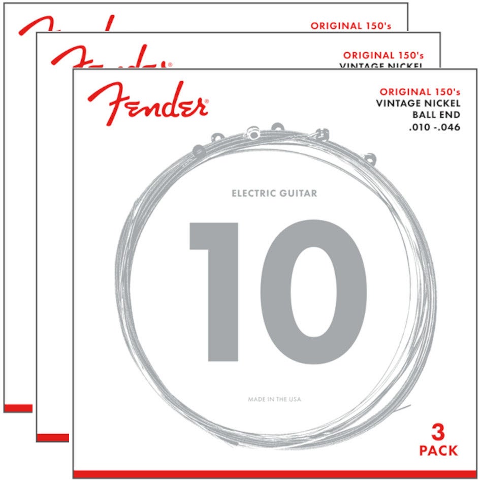 Fender 150R Original 150's Vintage Nickel Ball End 3-pack Electric Guitar Strings
