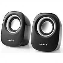 Nedis CSPR10020BK mini-luidsprekersysteem voor PC, laptop of tablet 3.5 mm
