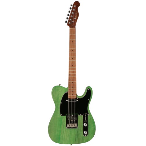 Fazley Outlaw Series Coyote Plus SS Green Electric Guitar with Gig Bag